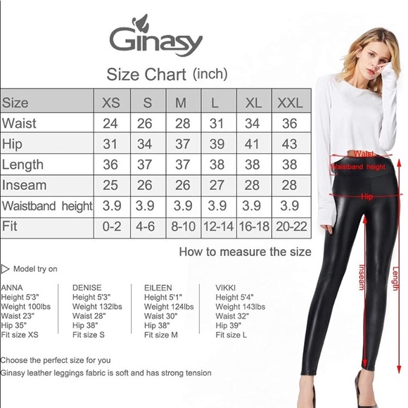NWOT Ginsay High Waisted Faux Leather Leggings - Picture 4 of 6